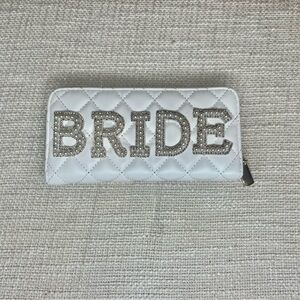 White Quilted Bride Wallet